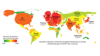 Los países que más contribuyen al cambio climático, visualizados
